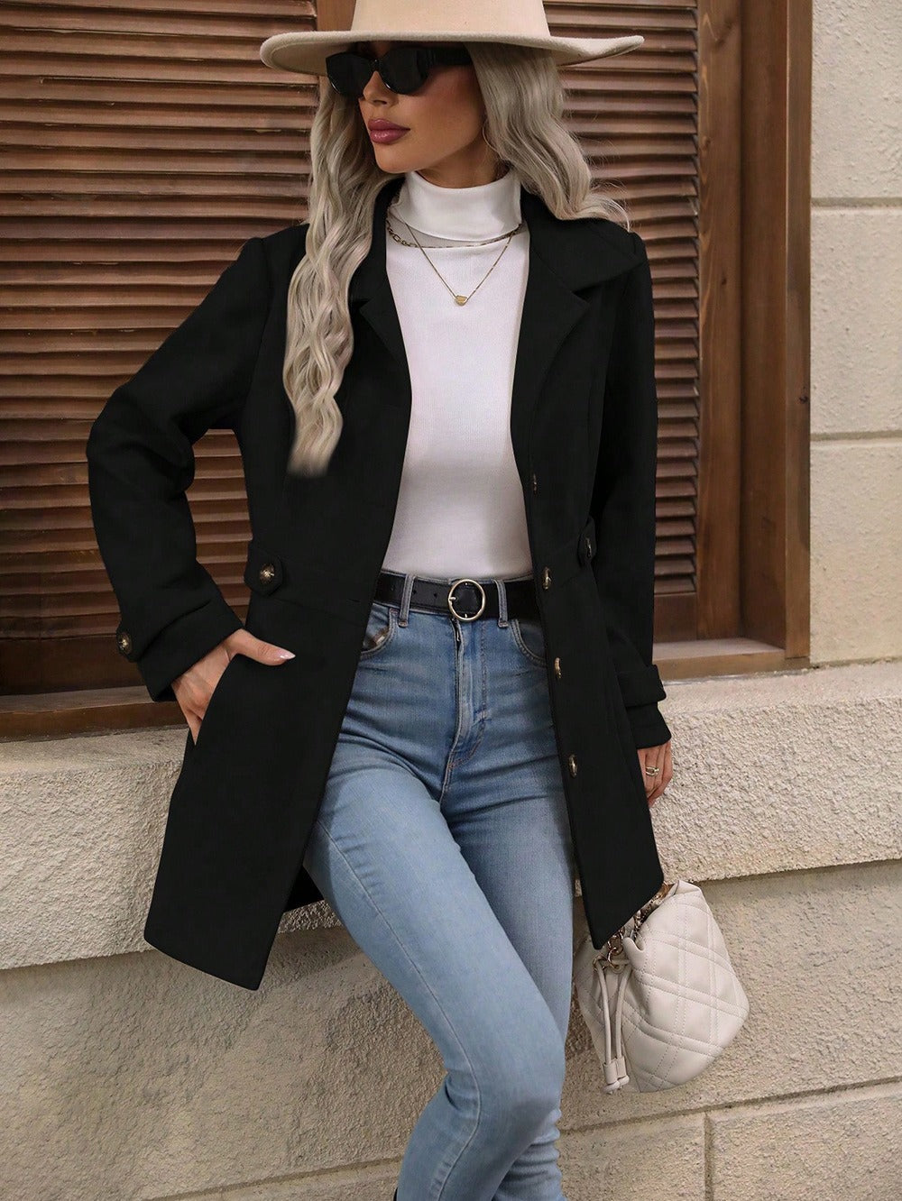 Sien | Women's Button-Front Belted Trench Coat