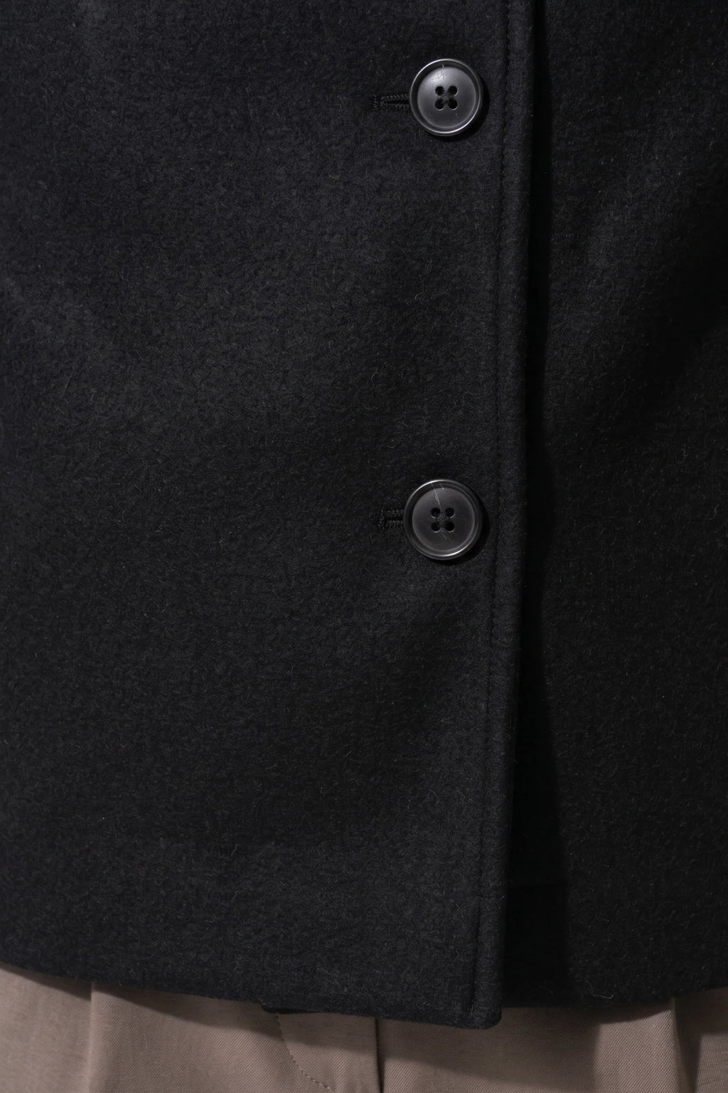 Noémie Klein | Women’s Winter Warm Short Wool Coat with Button Up High Collar