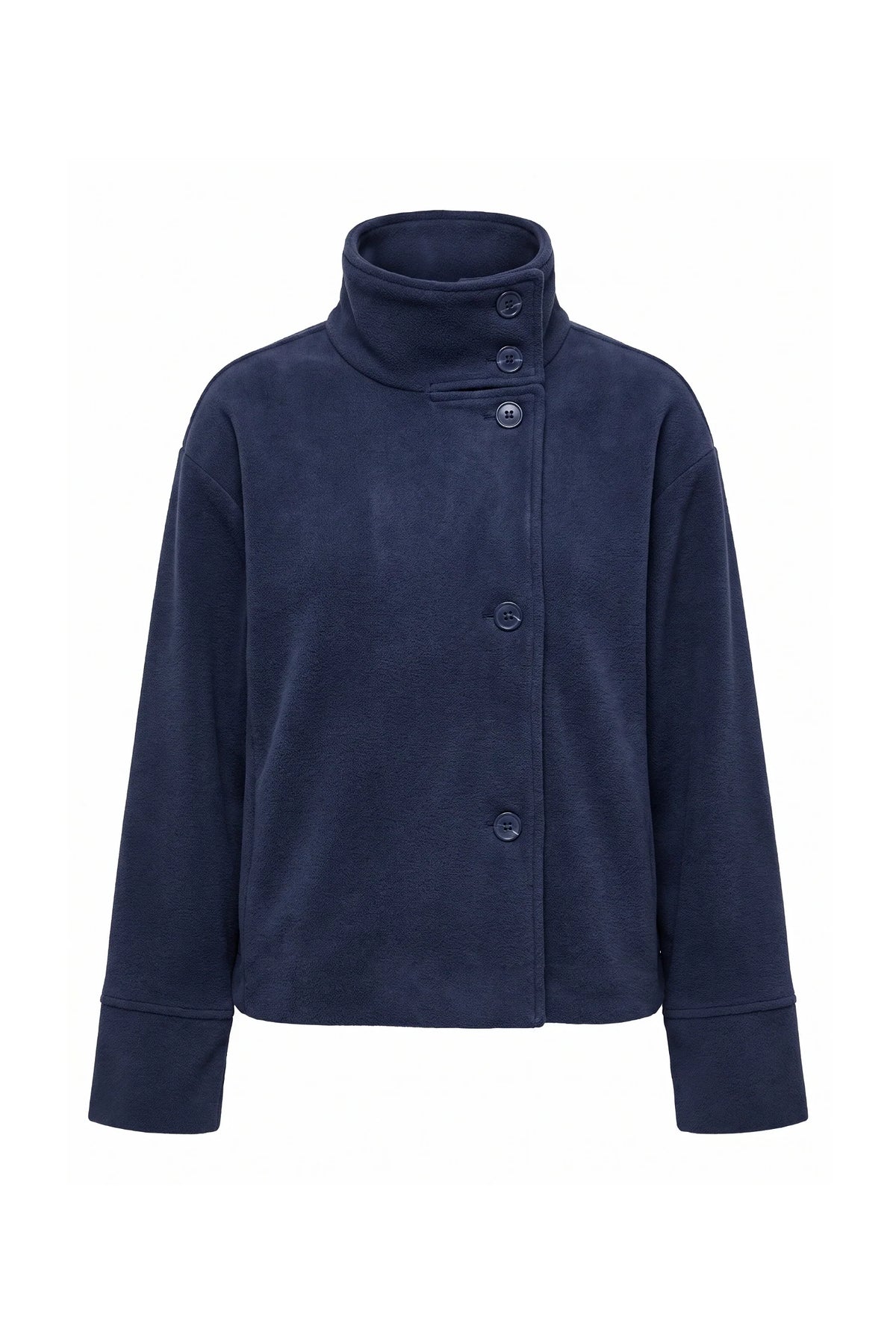 Noémie Klein | Women’s Winter Warm Short Wool Coat with Button Up High Collar