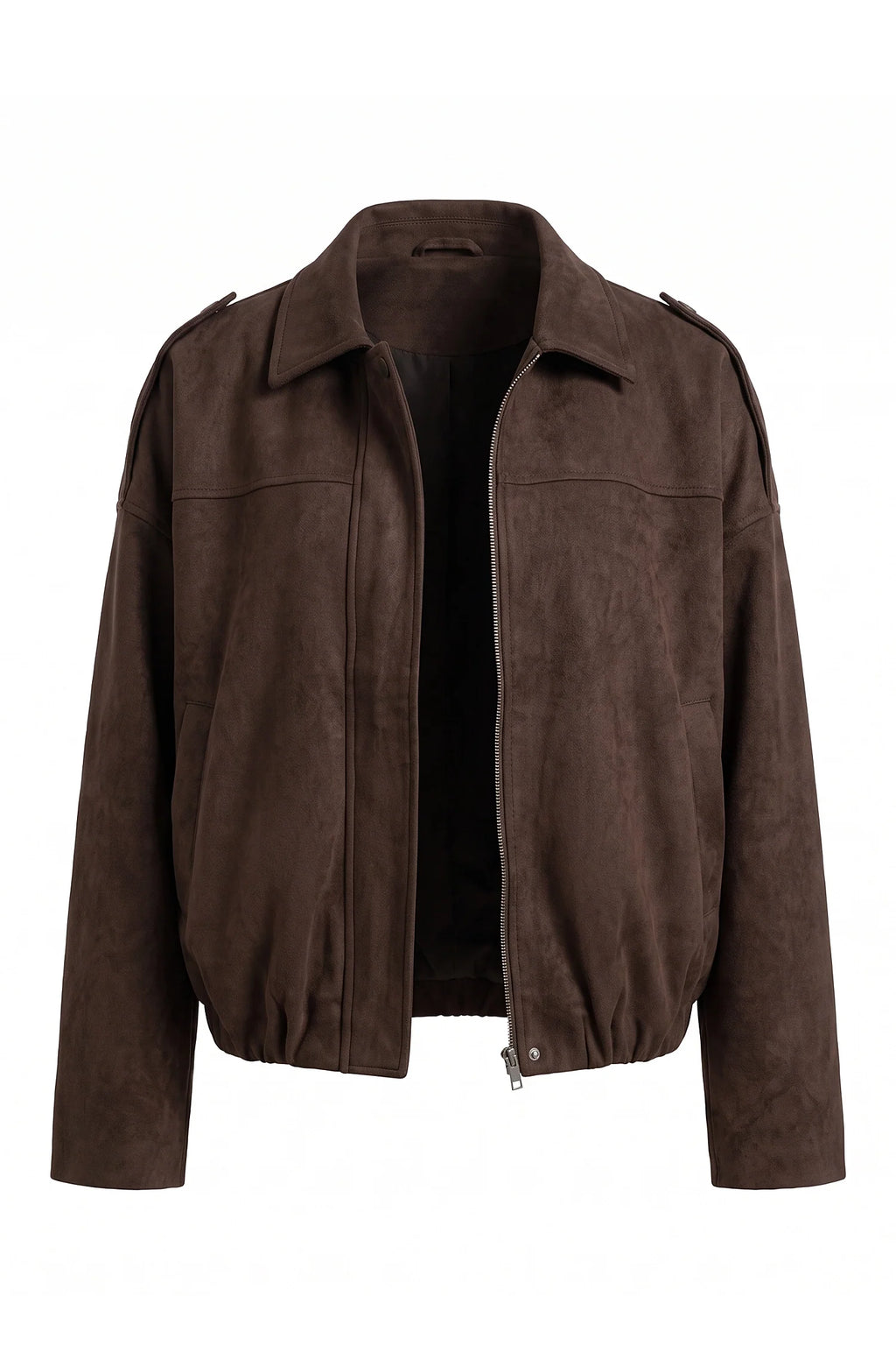 Sidonie Maillard | Women's Brown Oversized Suede Bomber Jacket