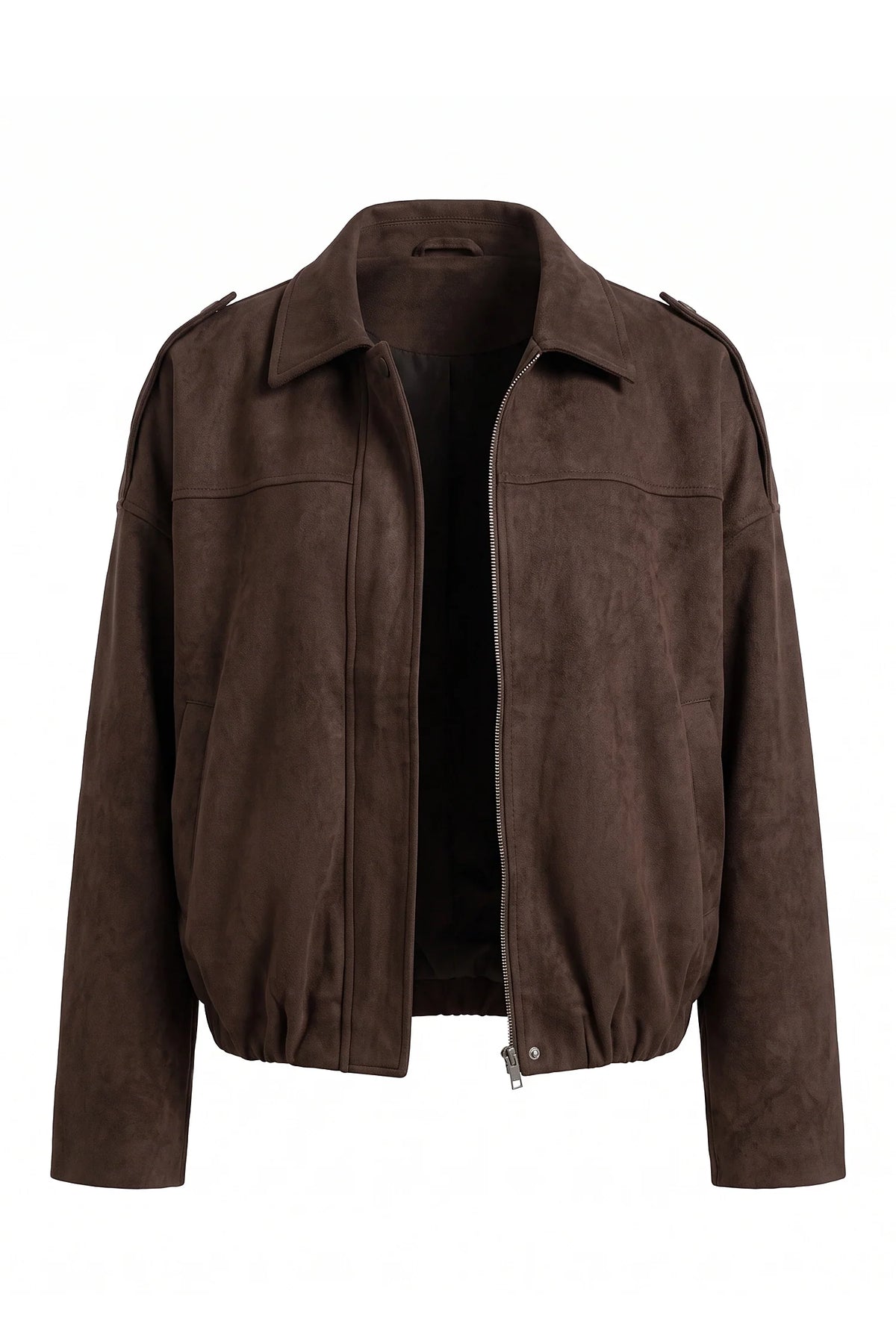 Sidonie Maillard | Women's Brown Oversized Suede Bomber Jacket