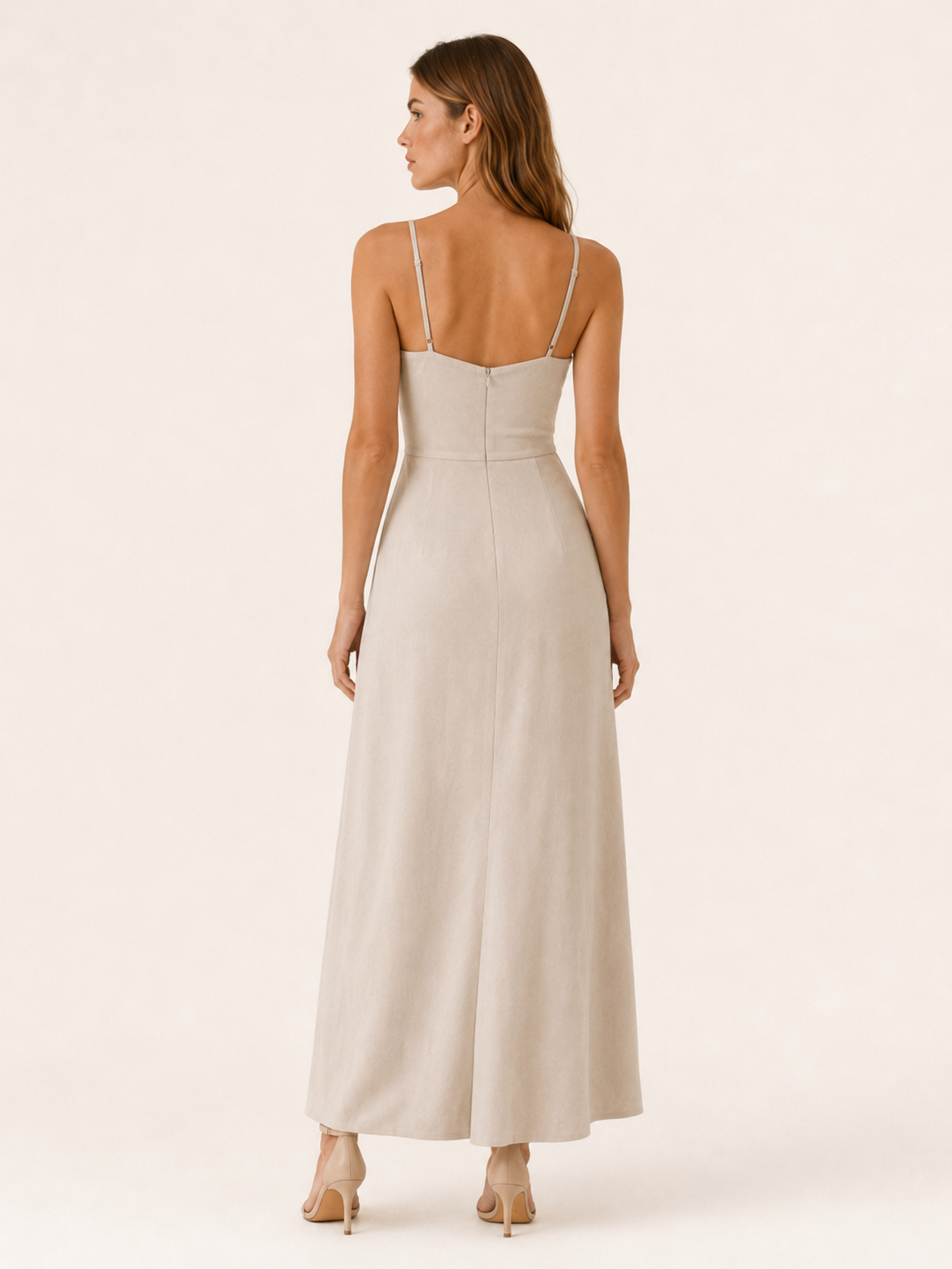 Eufemia D’Amaranto | Wedding Guest Maxi Dress with Draped Bodice and Side Slit