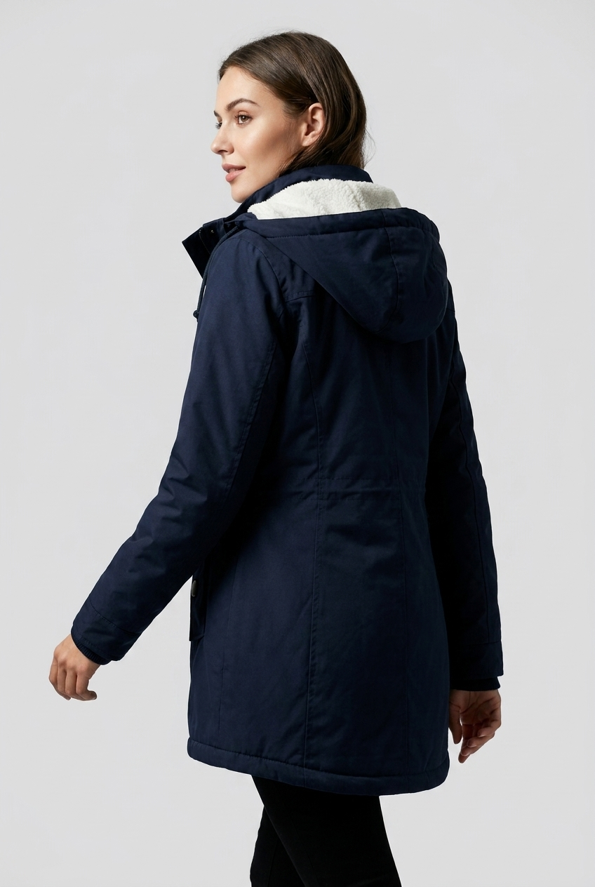 Axelle Beaumont | Women's Long Padded Winter Coat with Hood