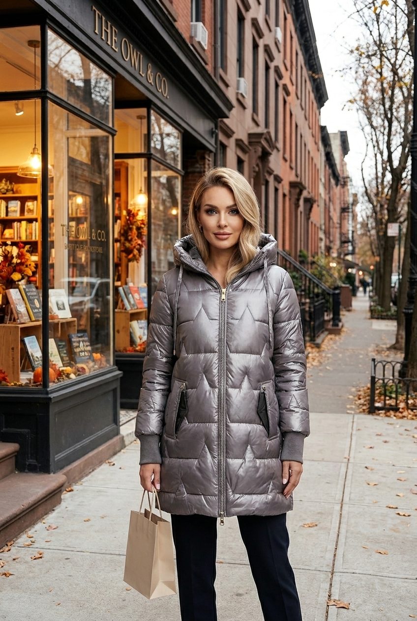 Thaïs Delavaux | Women's Long Puffer Winter Coat