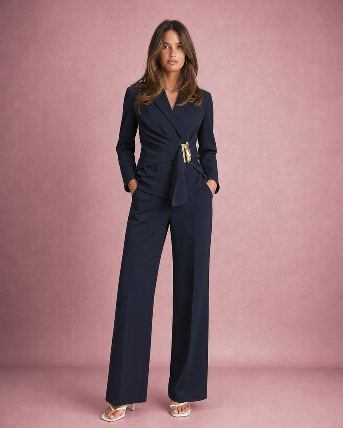 Anaëlle Rivière | Tailored Blazer & Wide Leg Trousers Co-ord Set