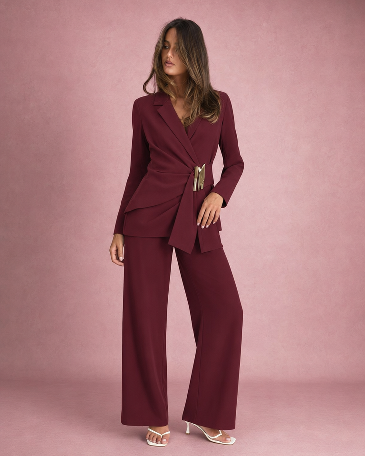 Anaëlle Rivière | Tailored Blazer & Wide Leg Trousers Co-ord Set