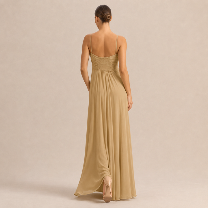 Odette Maret | Sweetheart Chiffon Spaghetti Strap Maxi Dress