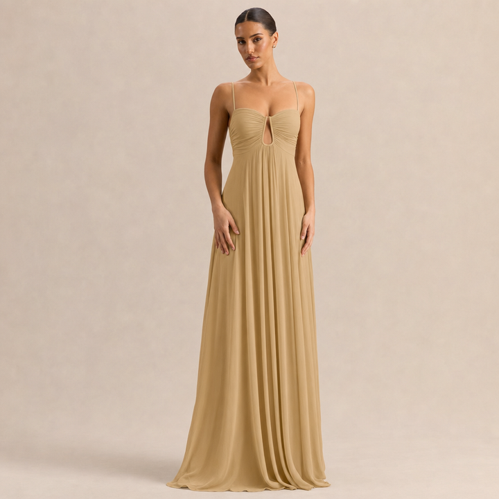 Odette Maret | Sweetheart Chiffon Spaghetti Strap Maxi Dress