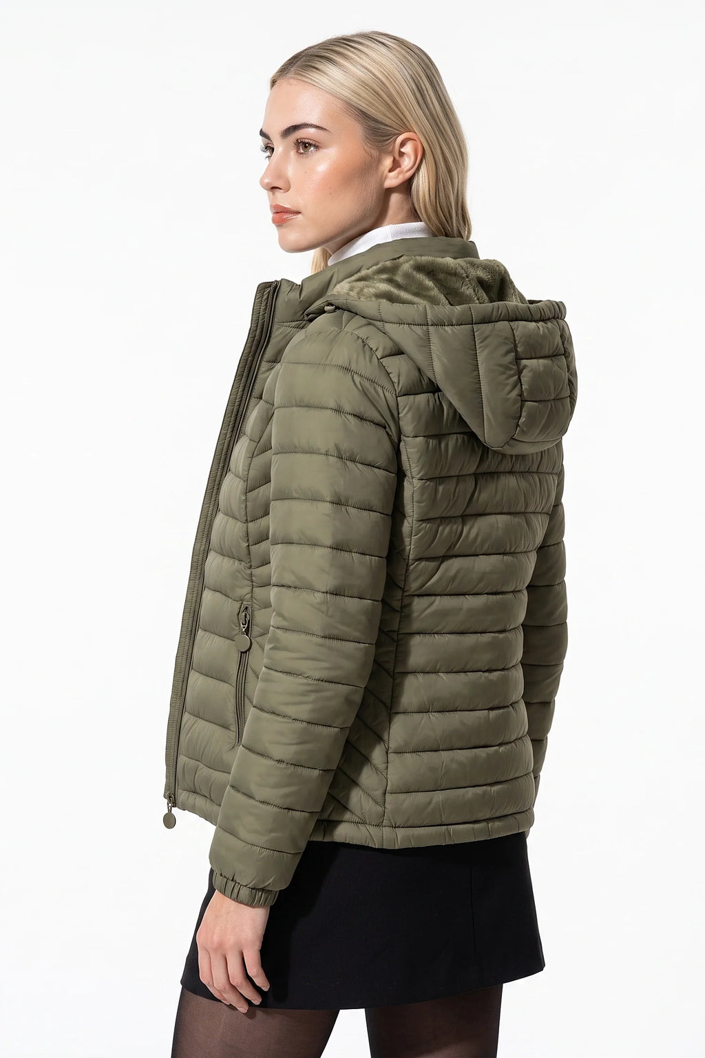 Victoire Tanguy | Women's Fleece Lined Warm Hooded Puffer Jacket