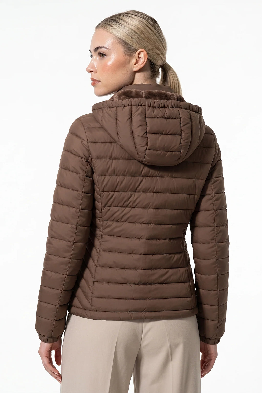 Victoire Tanguy | Women's Fleece Lined Warm Hooded Puffer Jacket