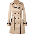 Beline Arles | Women's Double-Breasted Belted Trench Winter Coat