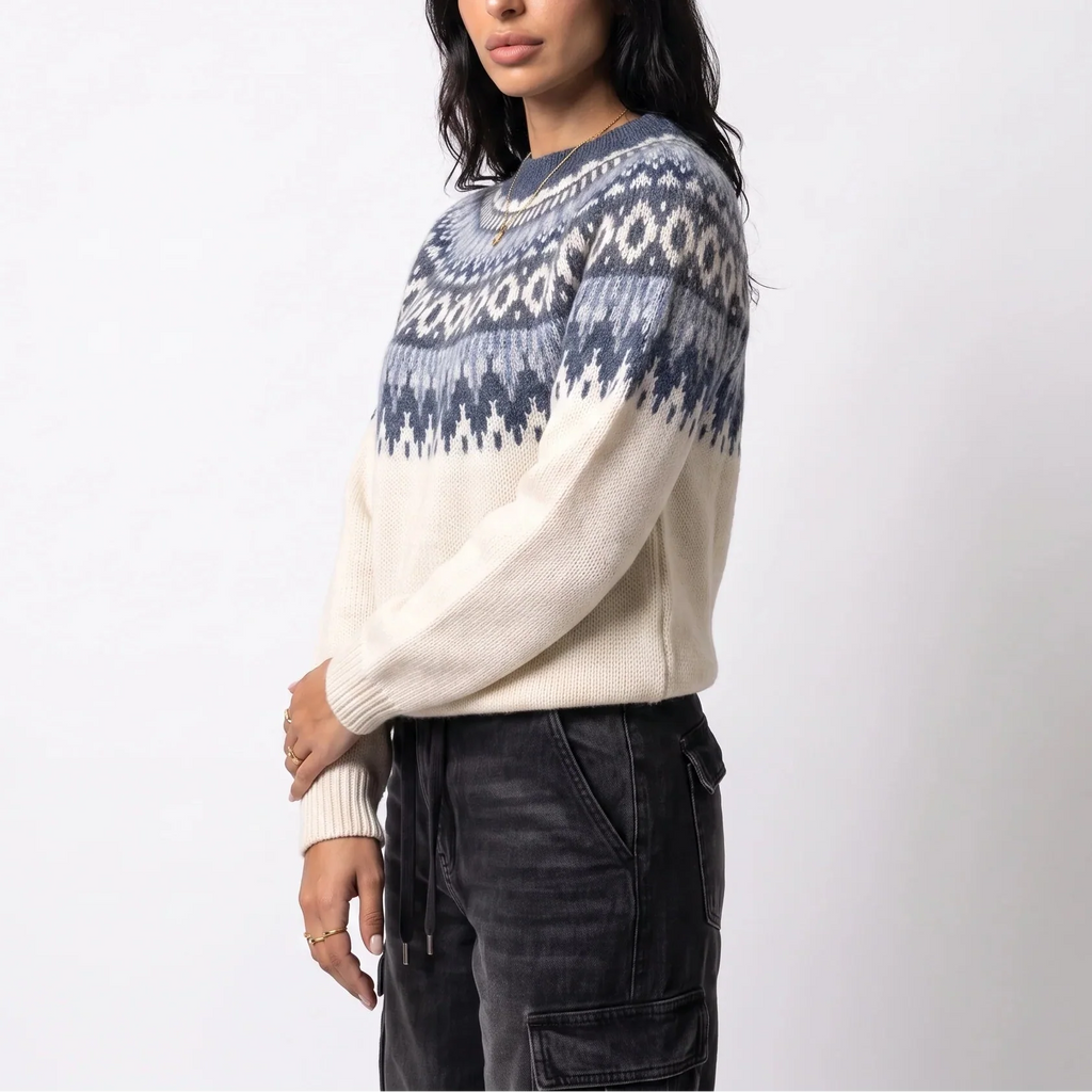 Loane Vichy | Women’s Fair Isle Knit Jumper - Nordic Pattern in Ivory