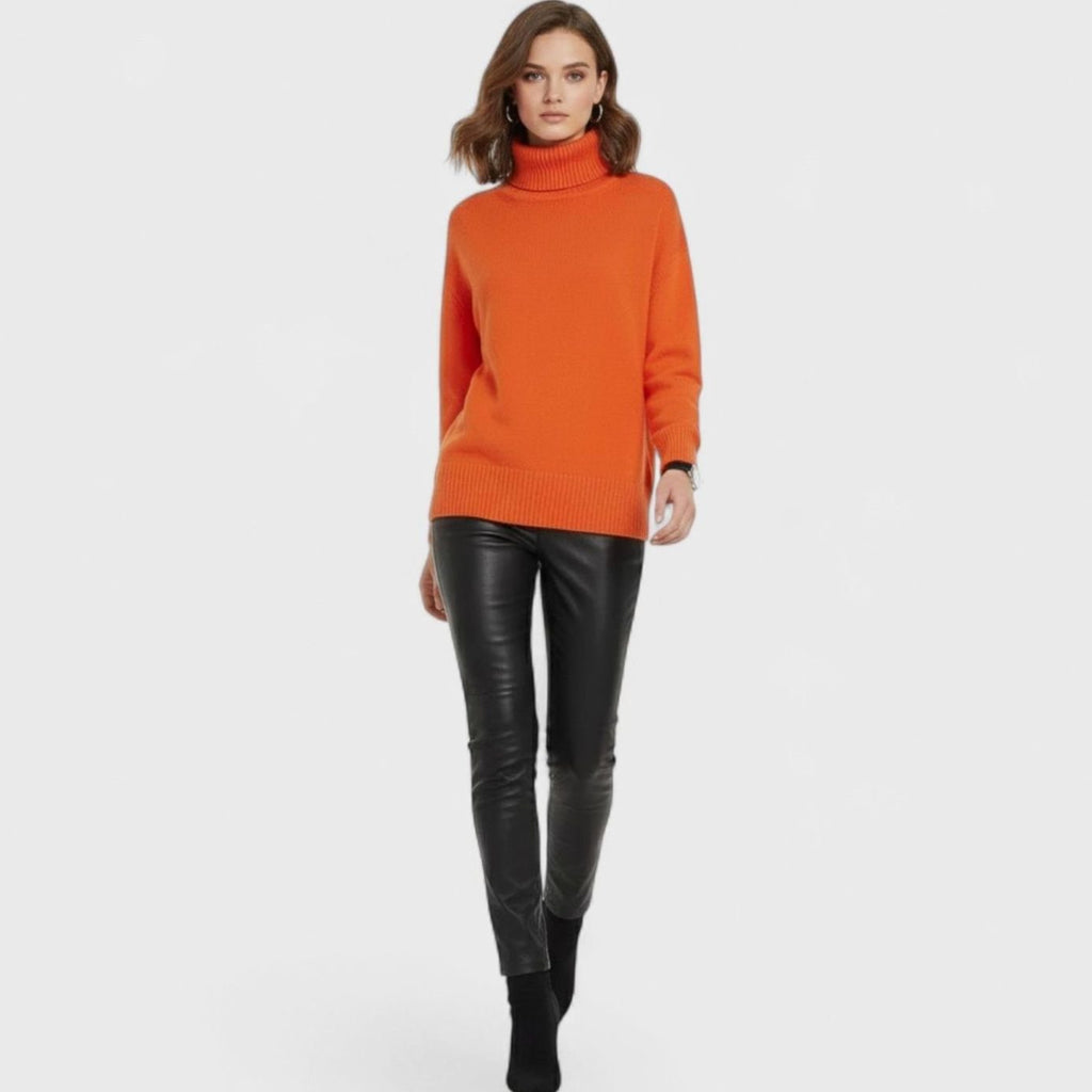 Cléo Sorel | Women's Oversized Chunky Turtleneck Knit Sweater