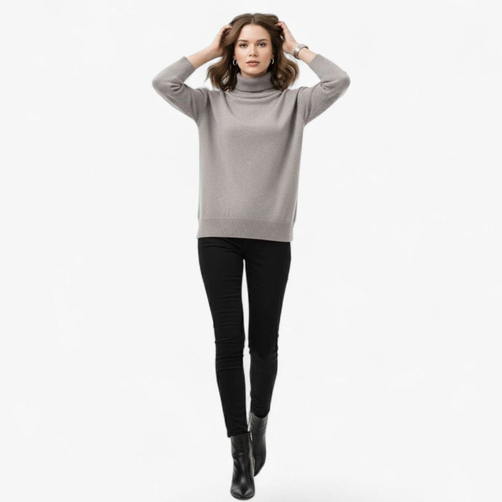 Cléo Sorel | Women's Oversized Chunky Turtleneck Knit Sweater