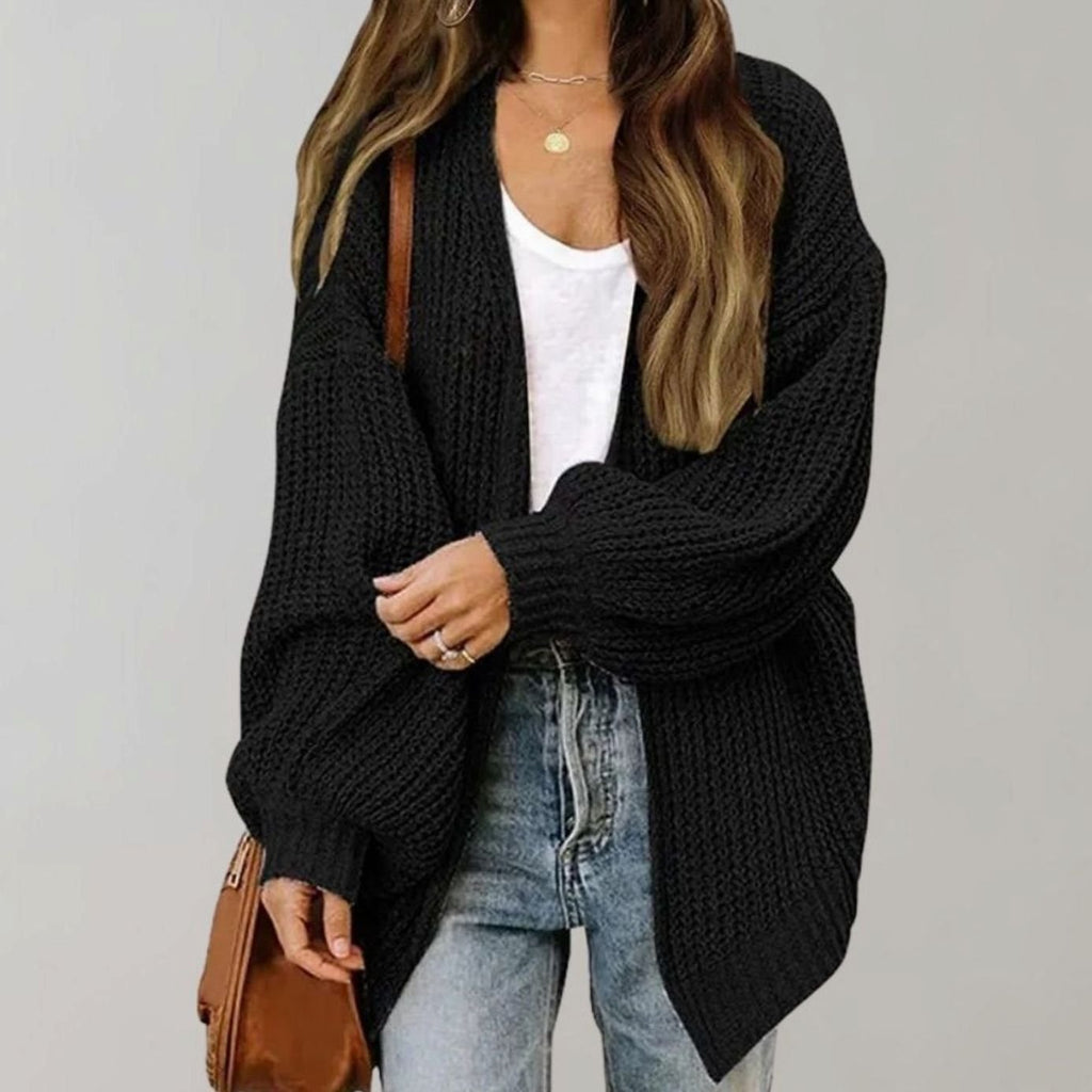 Gaëlle Ségur | Women's Relaxed Fit Oversized Knit Open Front Cardigan