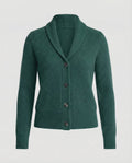 Maeve Julien | Women's Ribbed Knit Button-Front Lapel Collar Cardigan with V-Neck for Layering