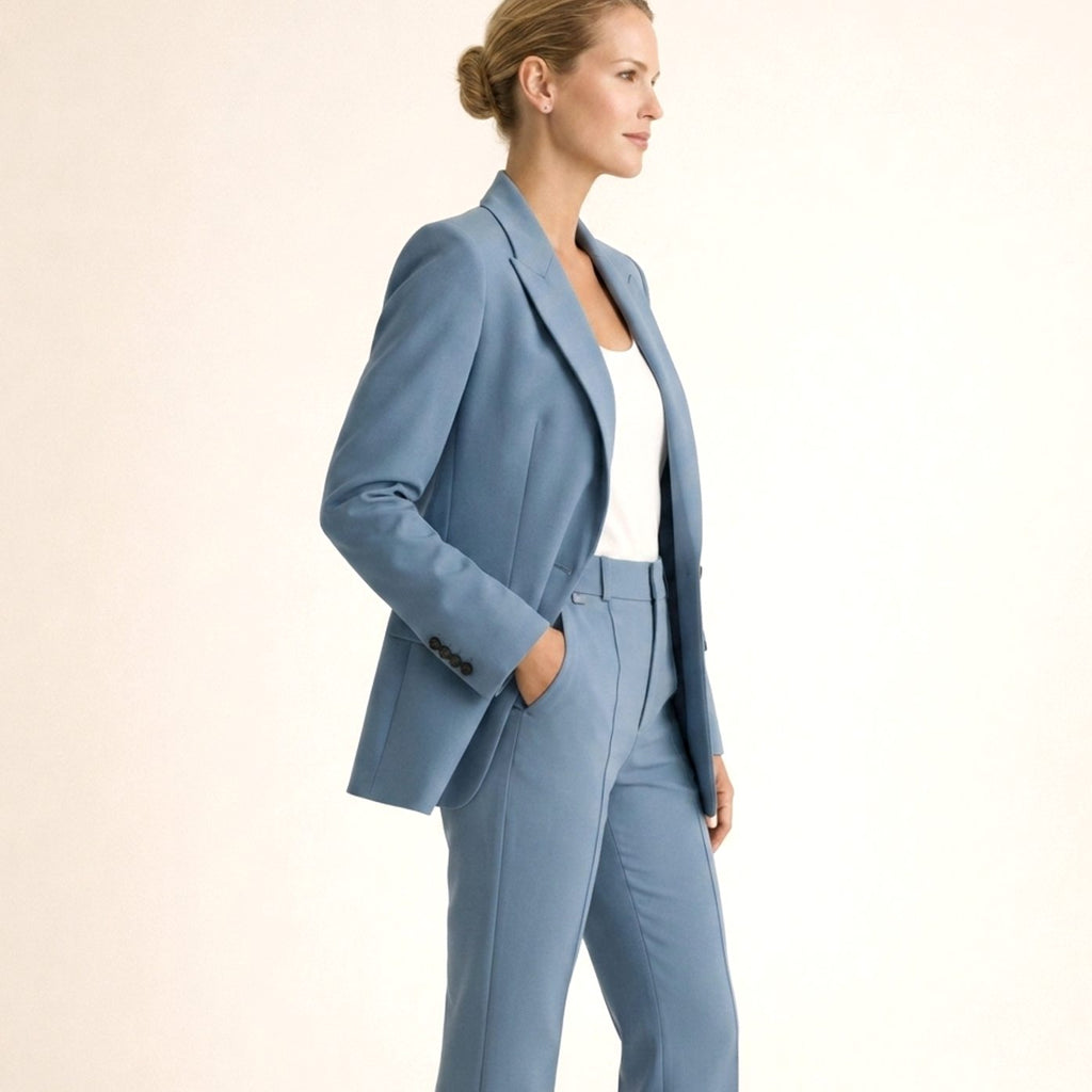 Claire Avray | Women's Wide-Leg Flared Tailored Two-Piece Trouser Suit