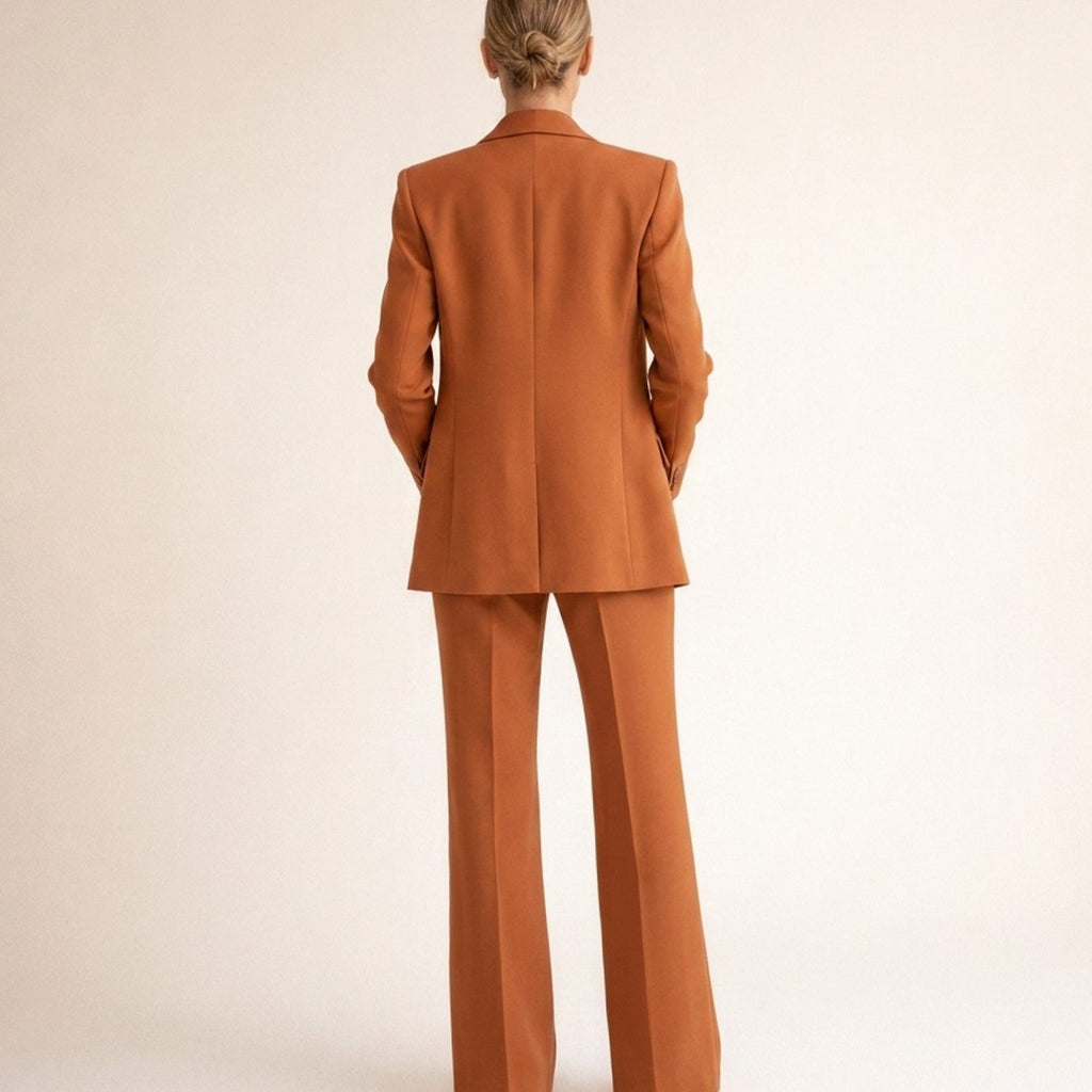 Claire Avray | Women's Wide-Leg Flared Tailored Two-Piece Trouser Suit