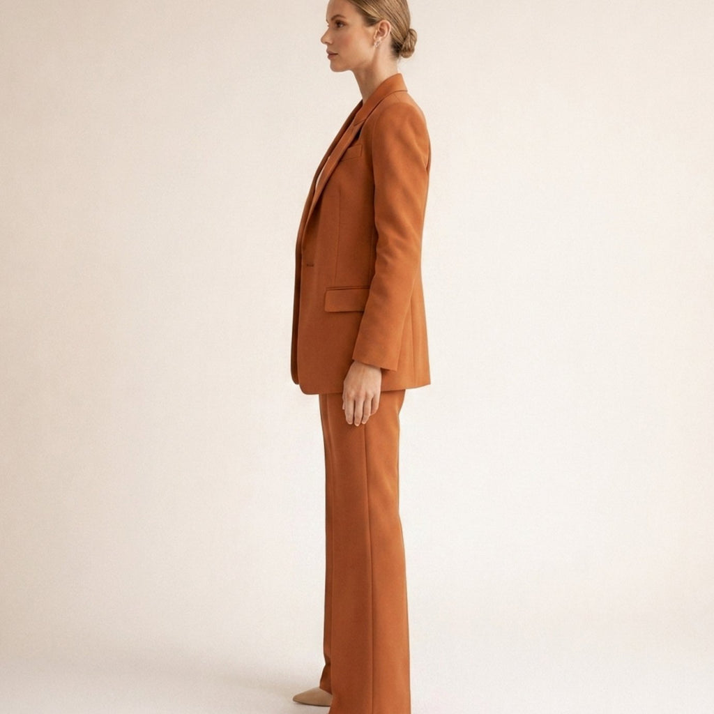 Claire Avray | Women's Wide-Leg Flared Tailored Two-Piece Trouser Suit