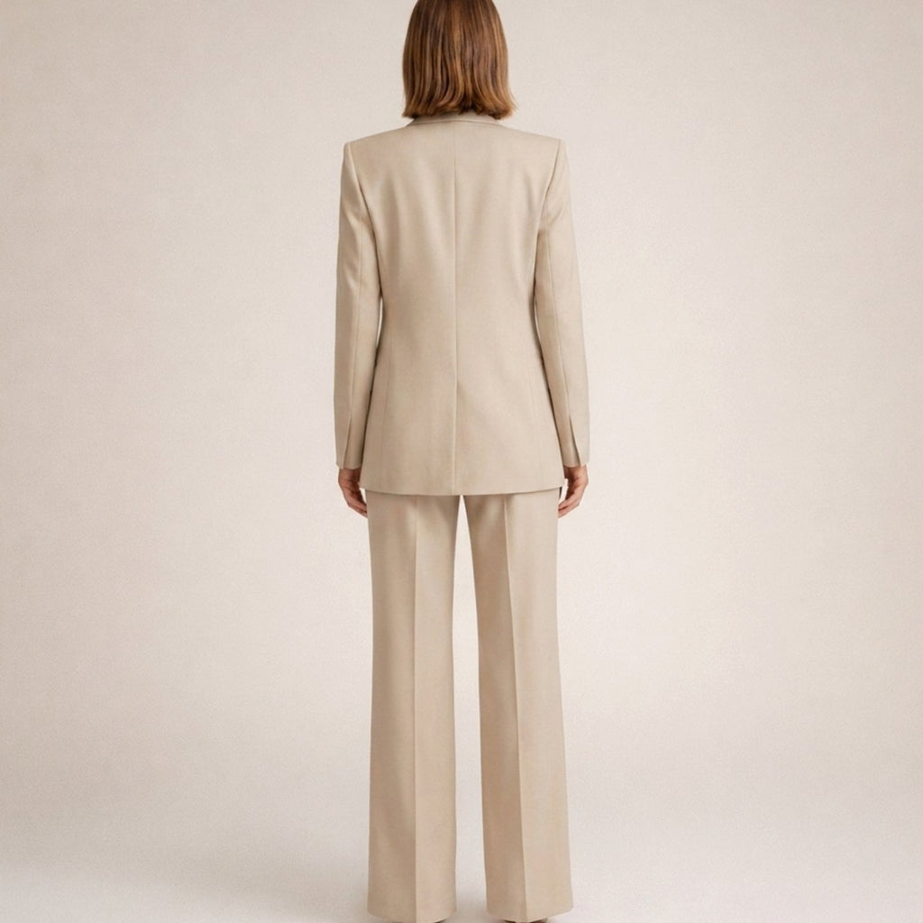 Claire Avray | Women's Wide-Leg Flared Tailored Two-Piece Trouser Suit