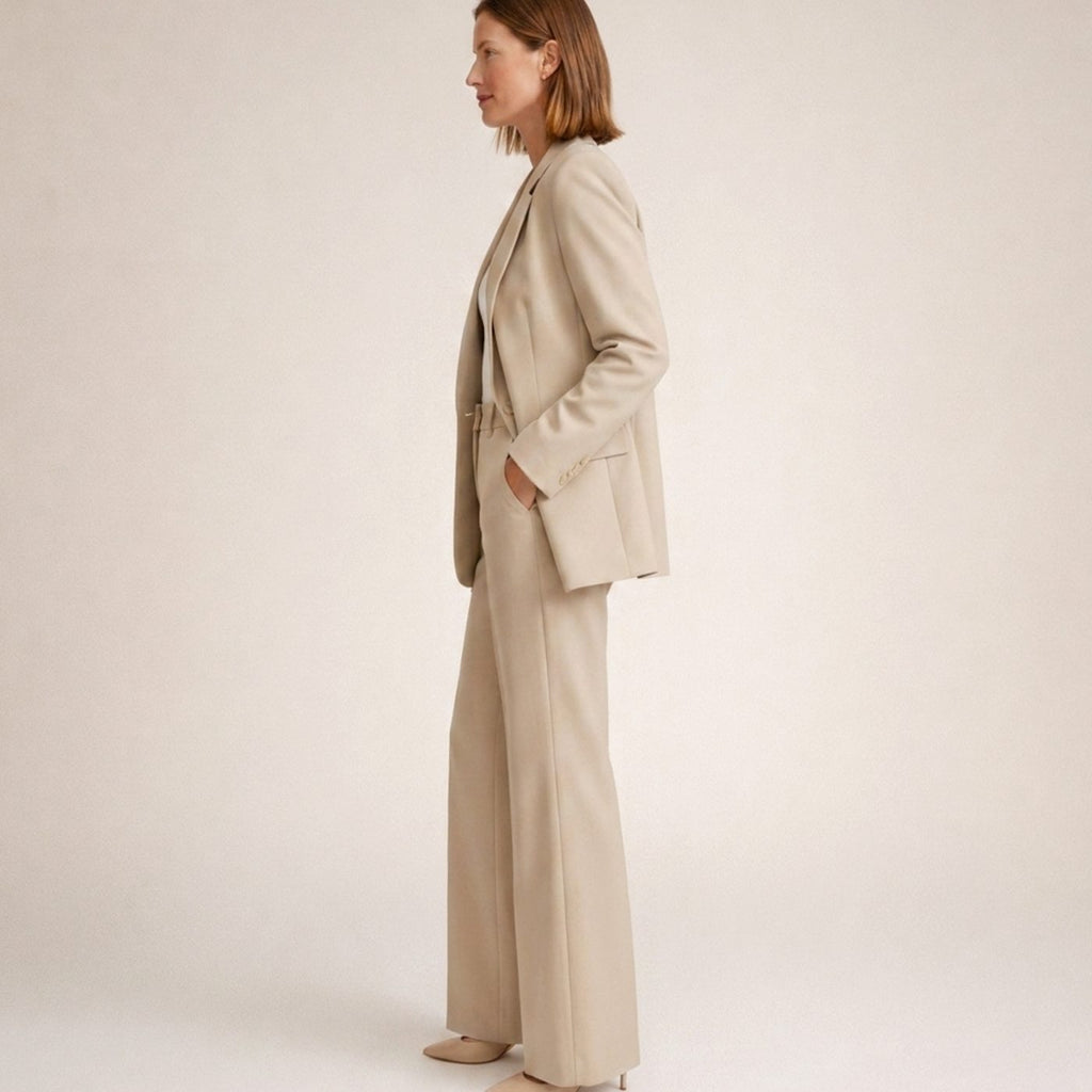 Claire Avray | Women's Wide-Leg Flared Tailored Two-Piece Trouser Suit