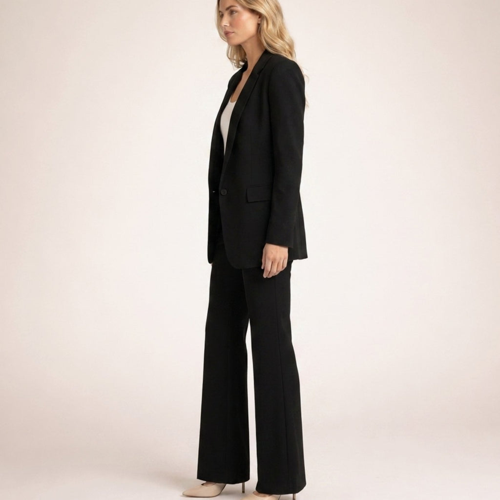 Claire Avray | Women's Wide-Leg Flared Tailored Two-Piece Trouser Suit