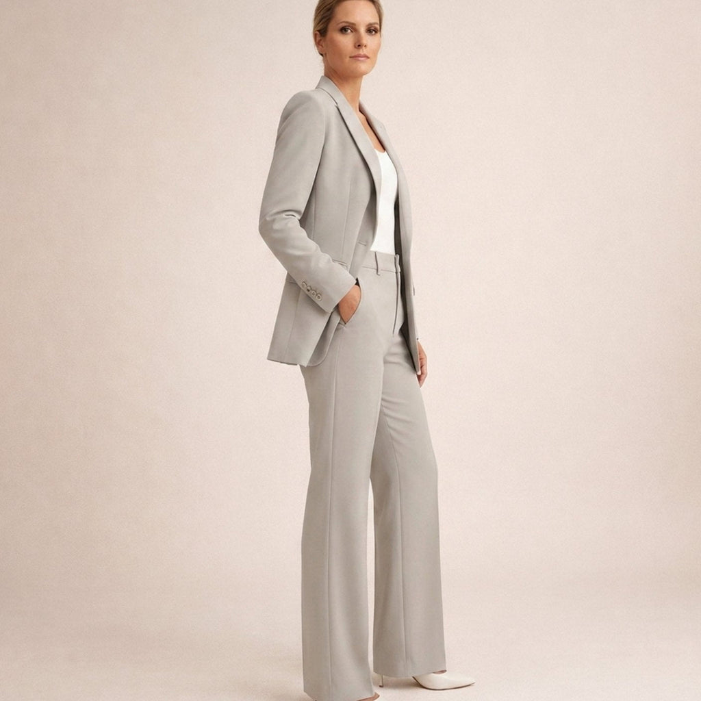 Claire Avray | Women's Wide-Leg Flared Tailored Two-Piece Trouser Suit