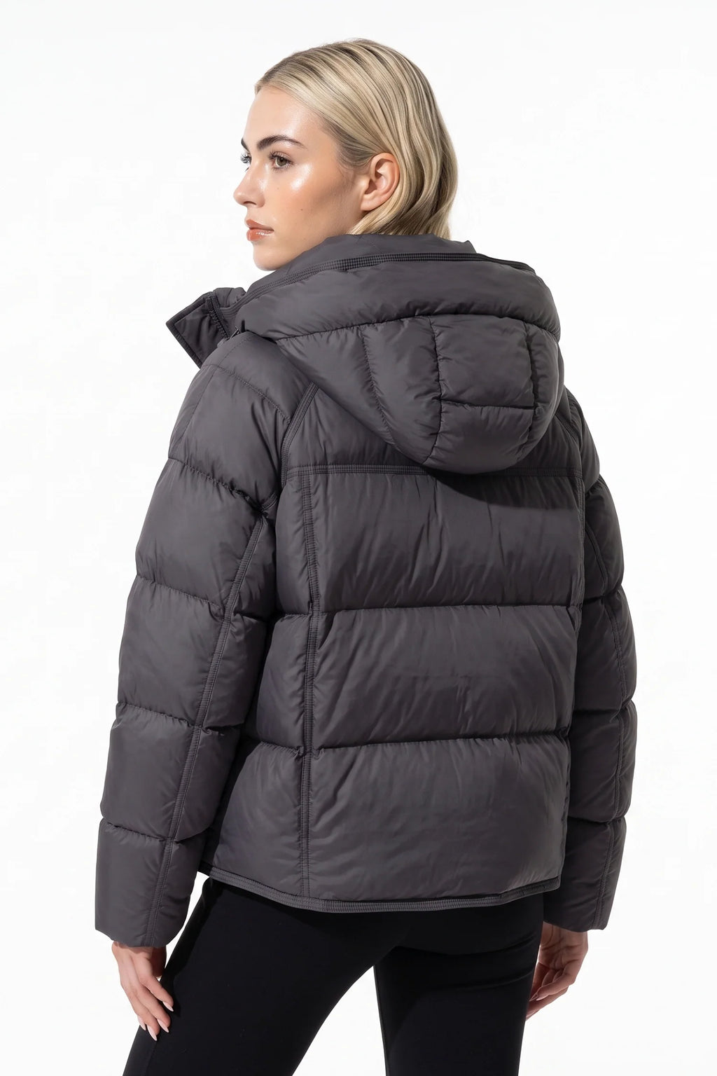 Coline Coulomb | Women’s Winter Warm Hooded Puffer Jacket with Relaxed Cropped Fit