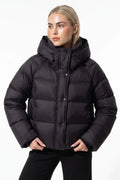 Coline Coulomb | Women’s Winter Warm Hooded Puffer Jacket with Relaxed Cropped Fit