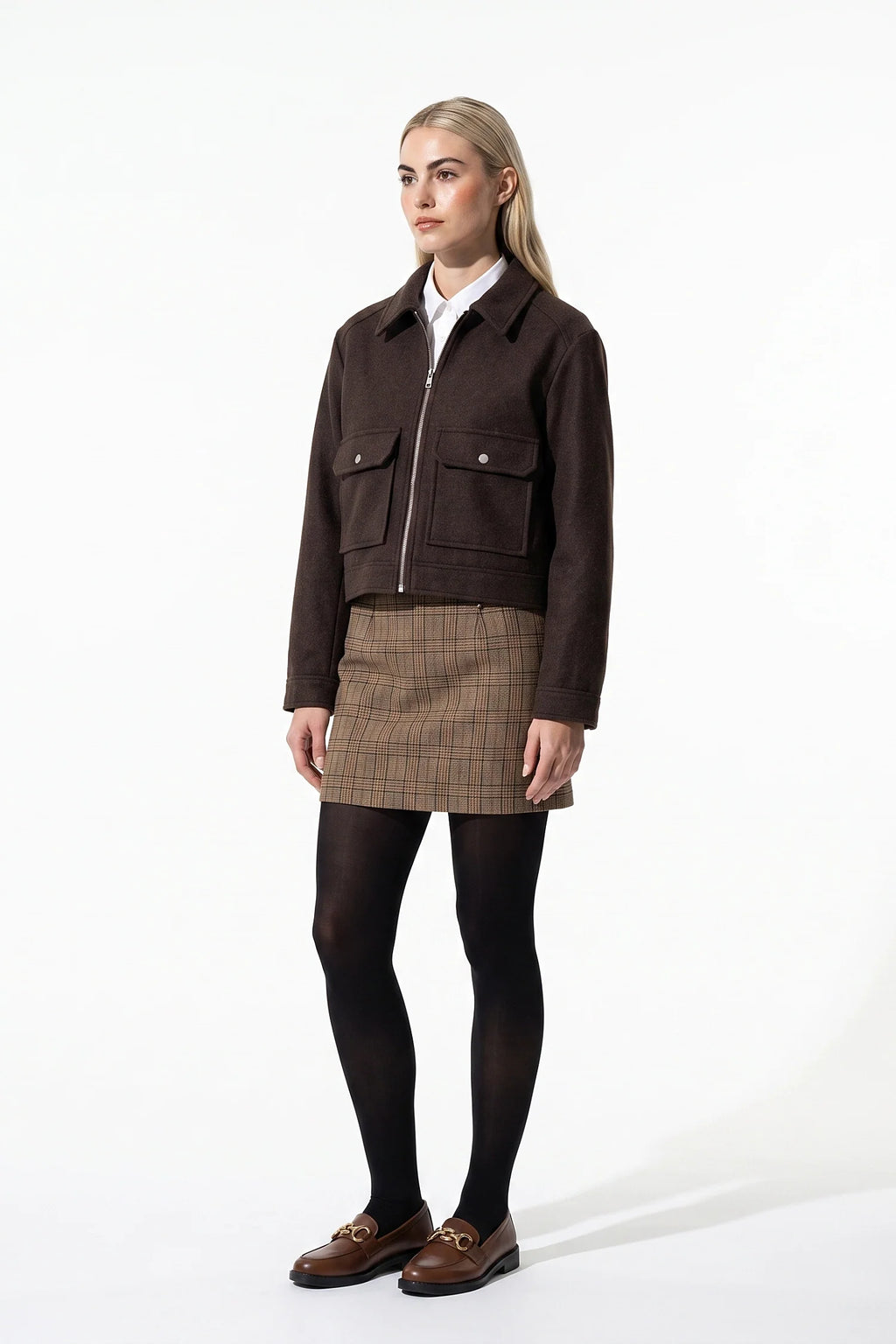 Clara Robert | Women's Winter Versatile Cropped Jacket with Zip Up