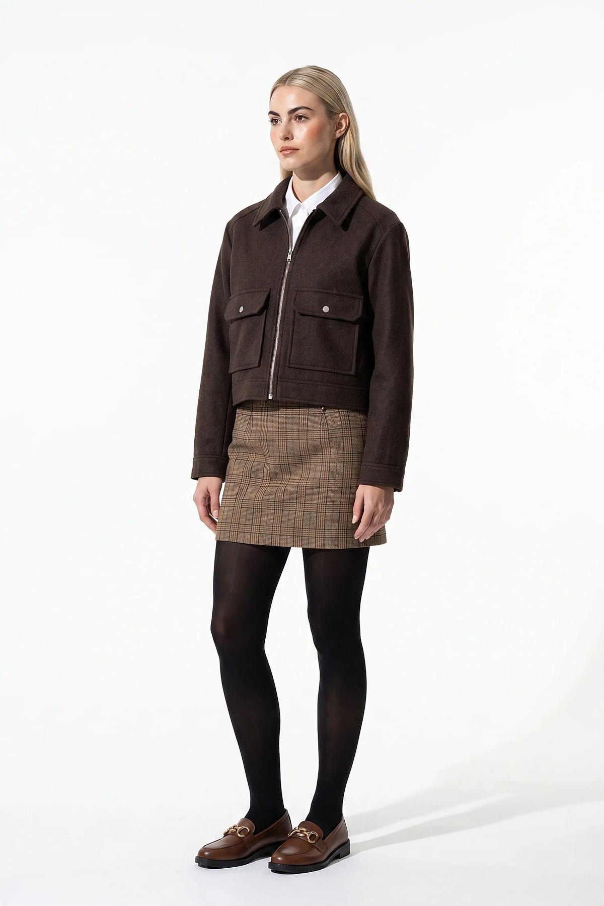 Clara Robert | Women's Winter Versatile Cropped Jacket with Zip Up