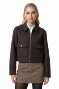 Clara Robert | Women's Winter Versatile Cropped Jacket with Zip Up