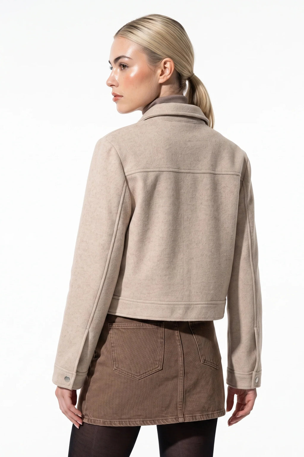 Clara Robert | Women's Winter Versatile Cropped Jacket with Zip Up
