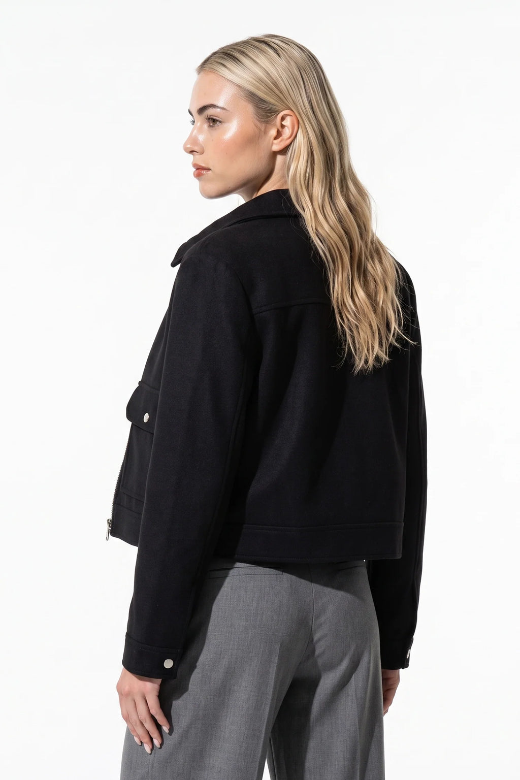 Clara Robert | Women's Winter Versatile Cropped Jacket with Zip Up