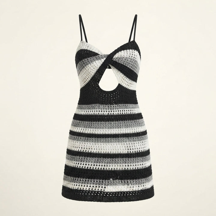 Gaia Lombardi | Crochet Knit Mini Cocktail Dress For Women